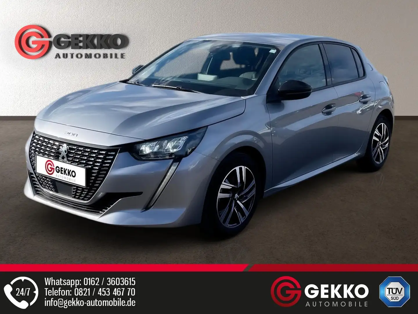 Peugeot 208 Allure Pack +KAMERA+SZH+DAB+APP+ACC+NAVI+Metallic Срібний - 2