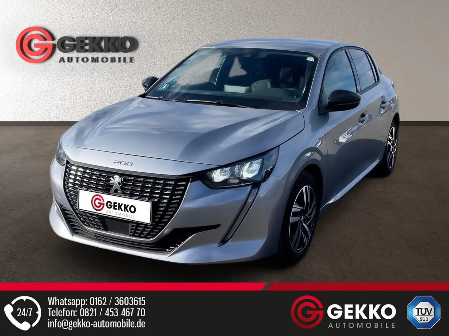 Peugeot 208 Allure Pack +KAMERA+SZH+DAB+APP+ACC+NAVI+Metallic Срібний - 1