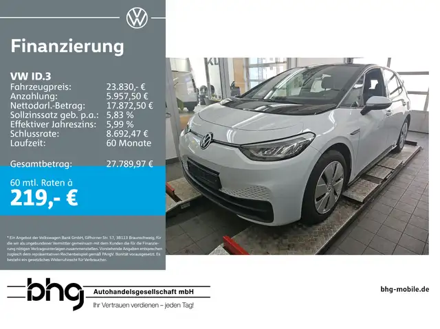 Volkswagen ID.3 Pro Performance 150kW 58kWh Autom.