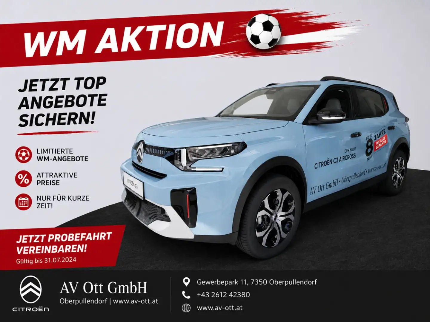 Citroen C3 Aircross Turbo 100 Plus WM AKTION Blau - 2