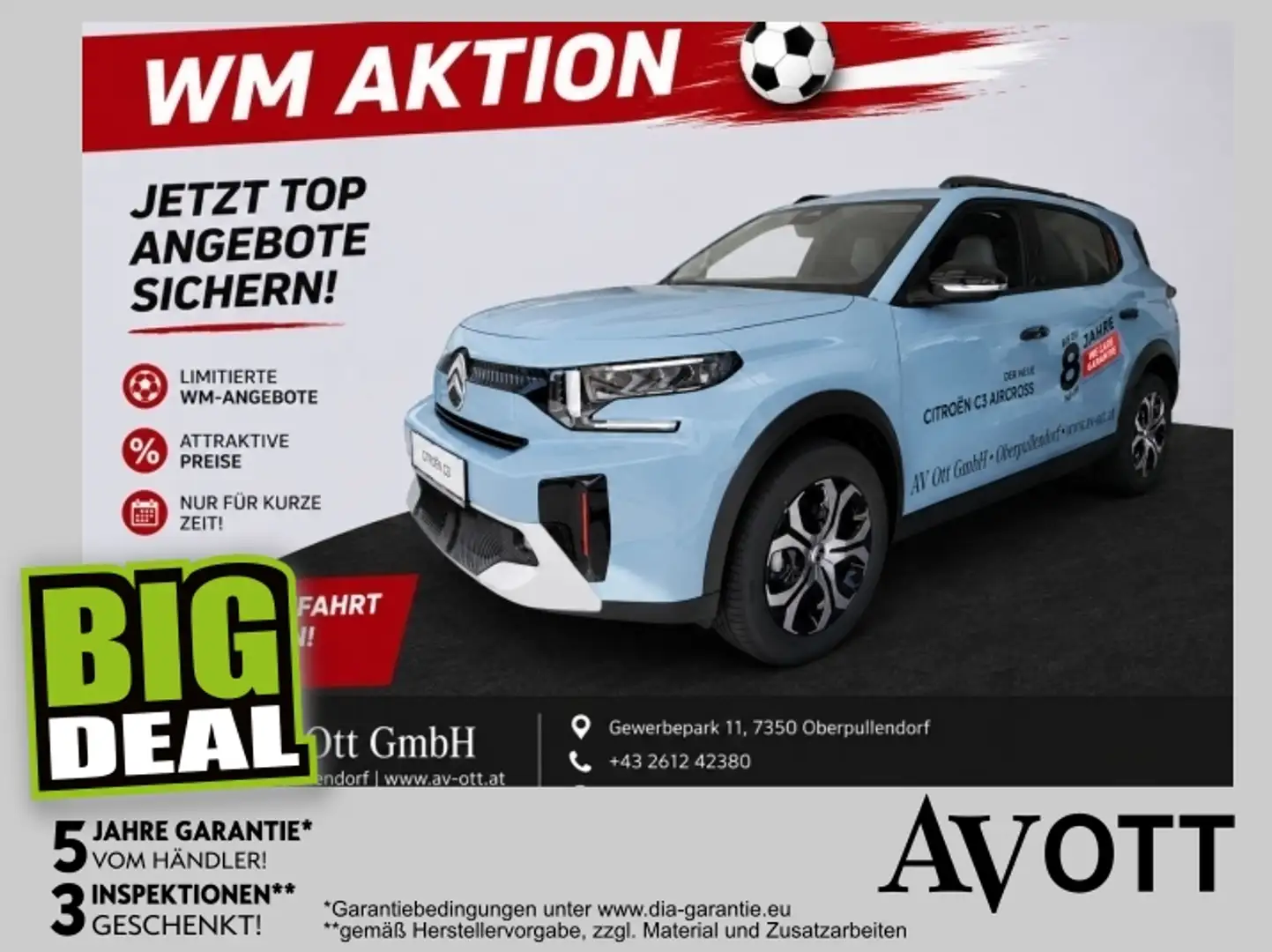 Citroen C3 Aircross Turbo 100 Plus WM AKTION Blau - 1