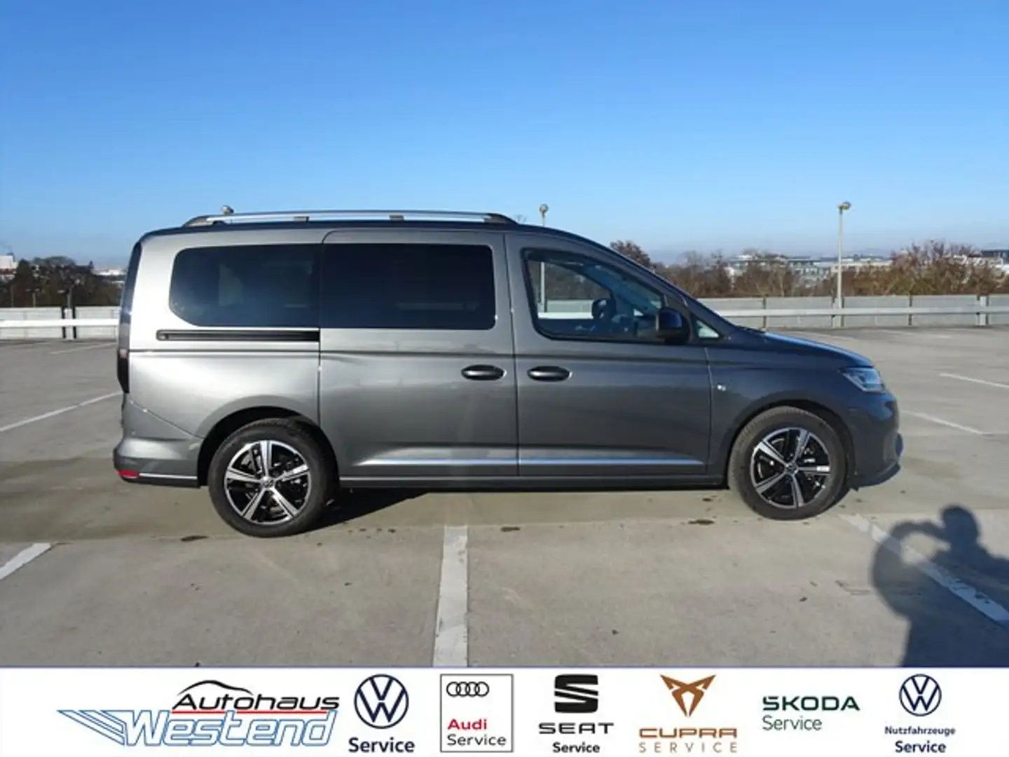 Volkswagen Caddy Maxi Style 1.5l TSIe 85kW DSG 7-Sitzer LR LED Grau - 2