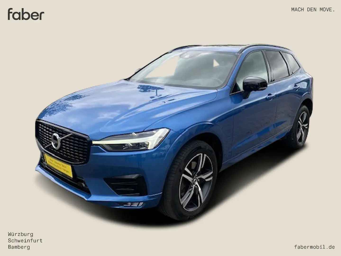 Volvo XC60 B4 Diesel AWD R Design Blau - 2