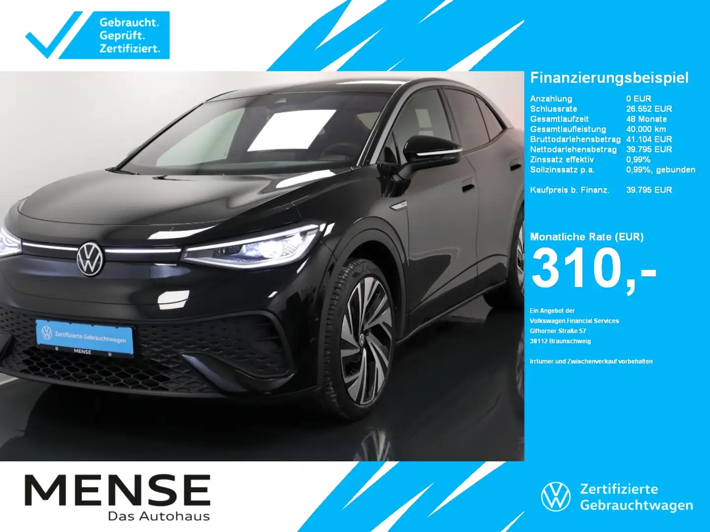 Volkswagen ID.5 Pro Performance |AHK|CarPlay|MATRIX|LM|SHZG Schwarz - 1