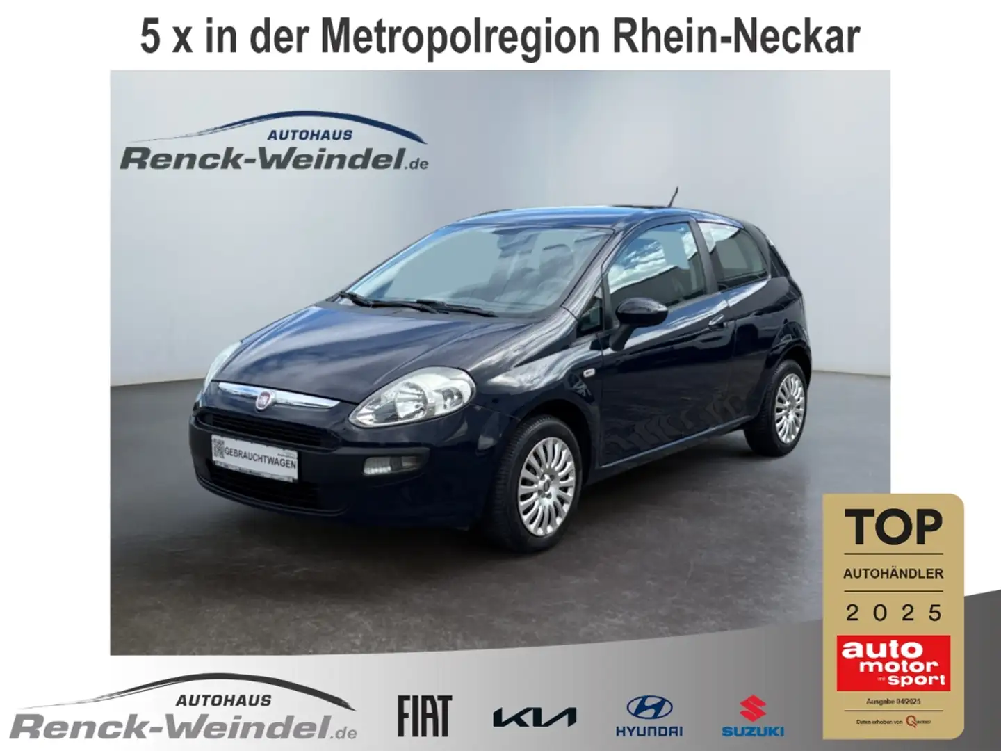 Fiat Punto MyLife 1.2 Start&Stopp Navi Tel.-Vorb. Berganfahra Blau - 1