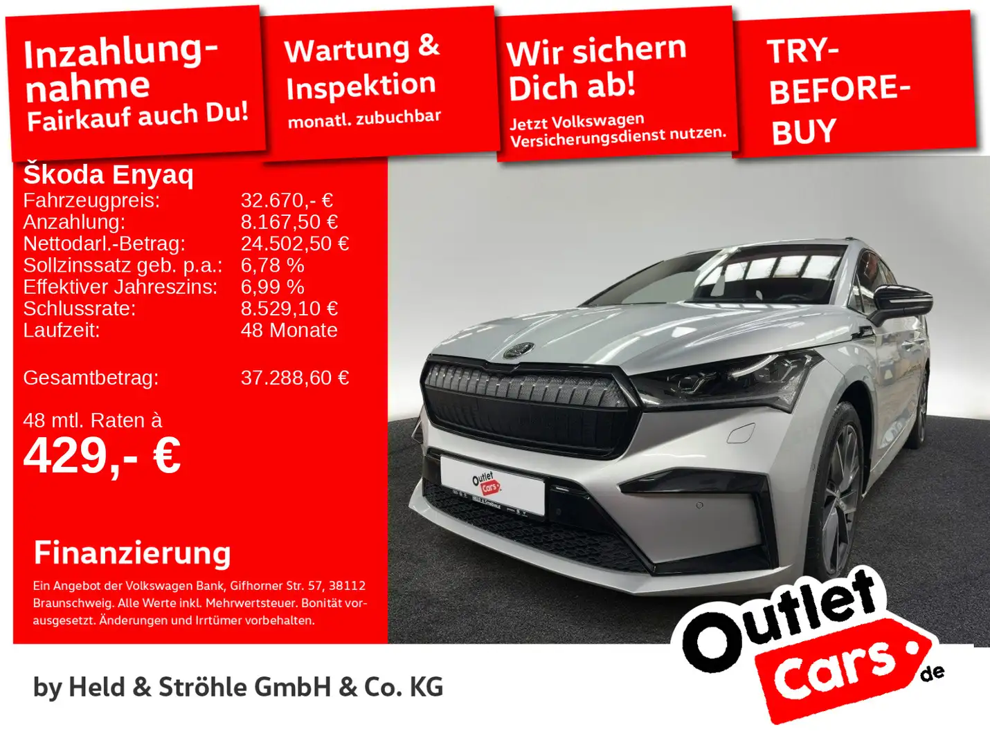 Skoda Enyaq iV 80 Sportline 20" MATRIX AHK PARKLENK Argent - 1
