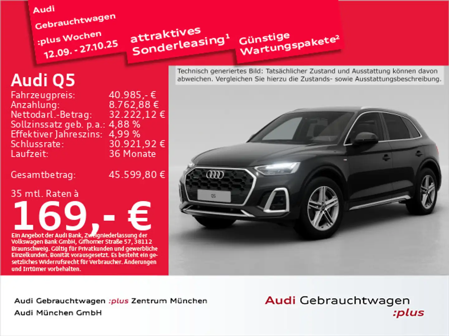 Audi Q5 40 TDI qu.S Tronic S line AHK  Navi+ LED Kame Schwarz - 1