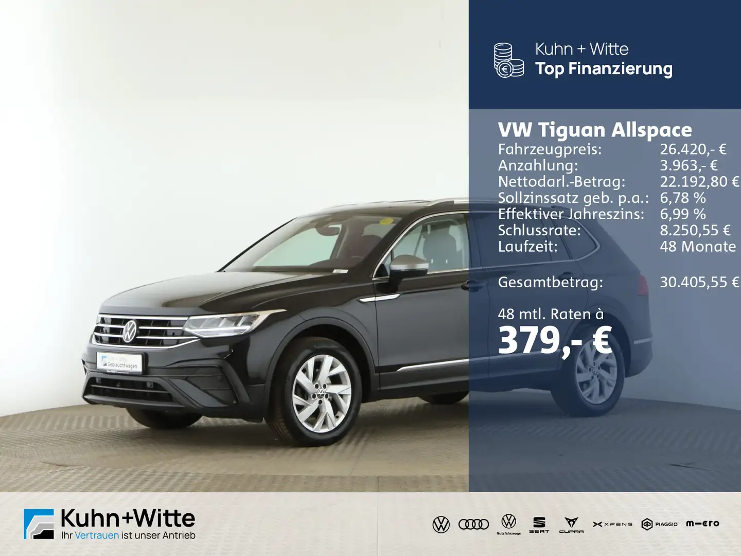 Volkswagen Tiguan Allspace 2.0 TDI Life *AHK*LED*RFK*Navi* Schwarz - 1