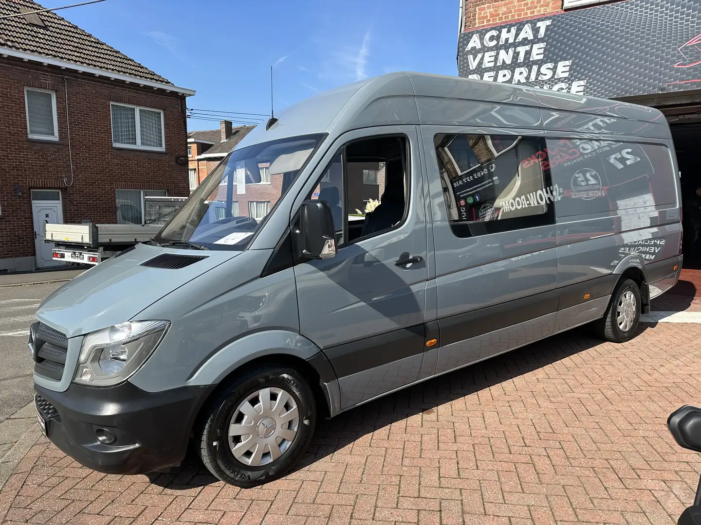 Mercedes-Benz Sprinter L4 DOUBLE CABINE GPS CLIMATISATION CAMERA 1ER PROP Gris - 1