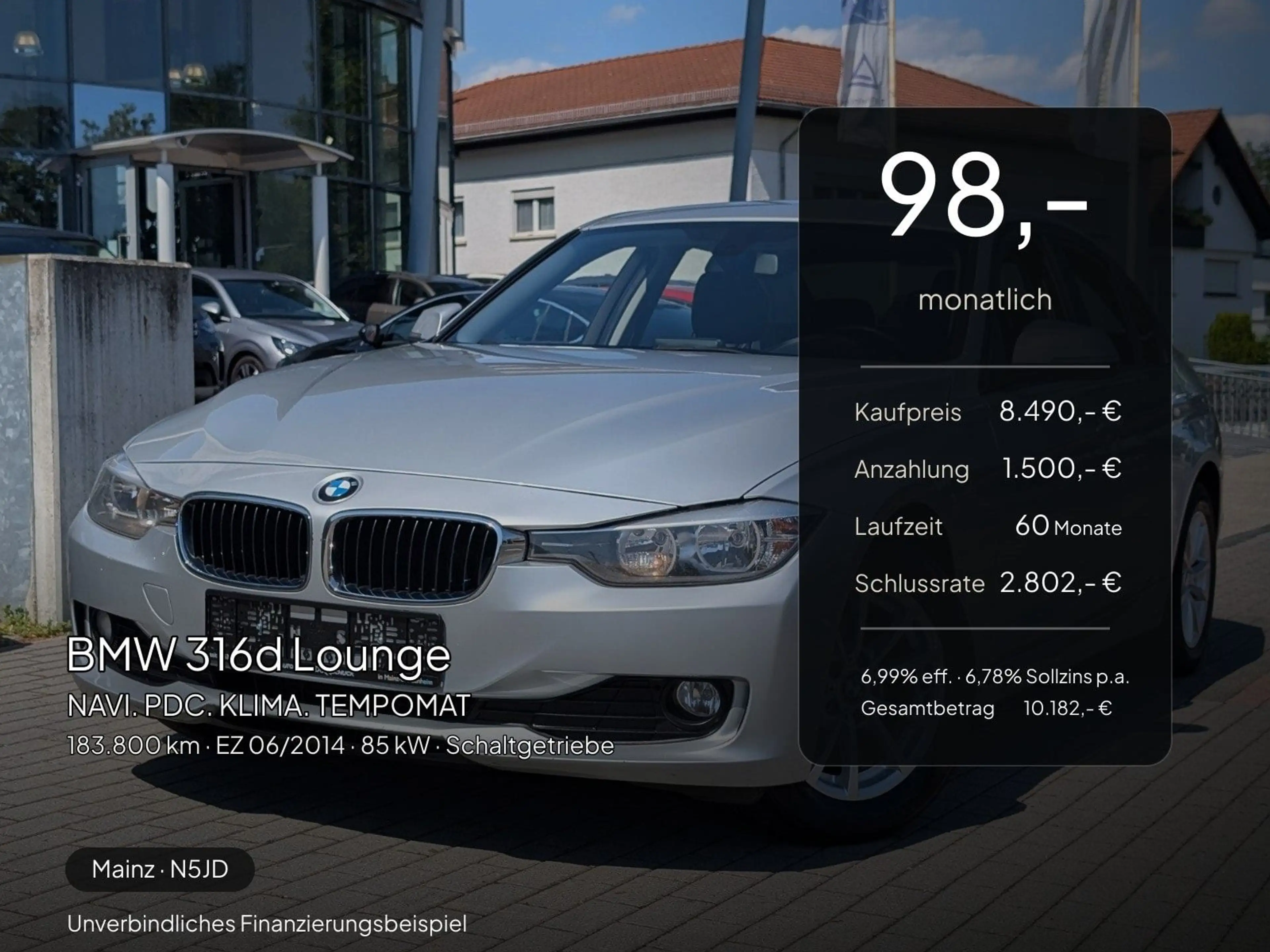 BMW 316 d Lounge NAVI. PDC. KLIMA. TEMPOMAT — photo 2