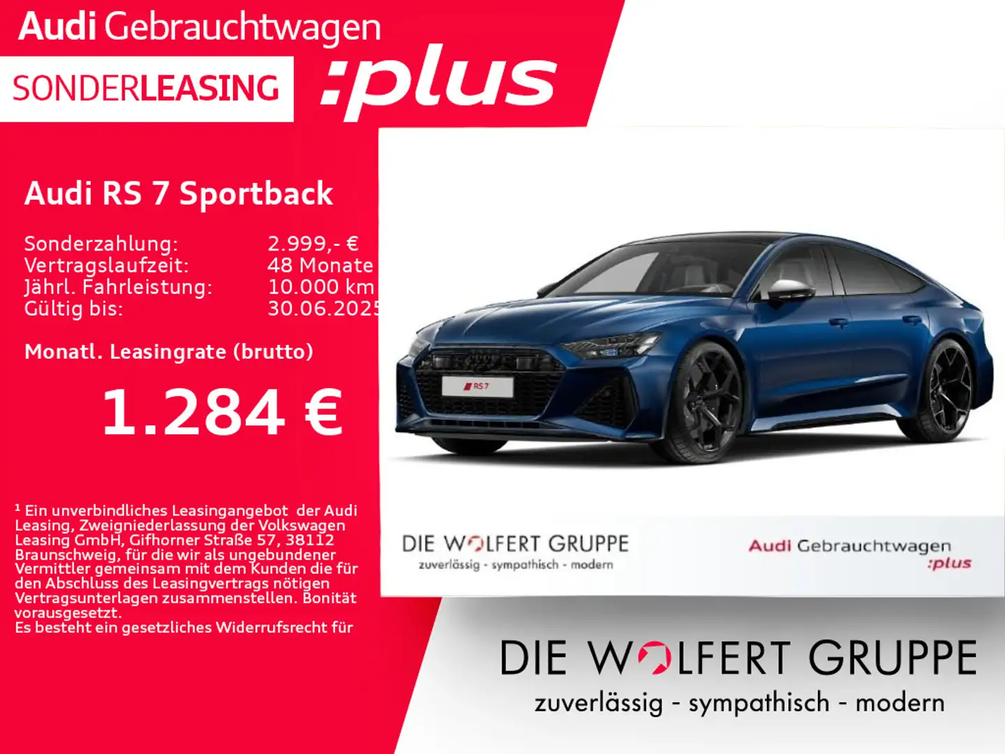 Audi RS7 performance RS-SPORTAGA*305KM/H Bleu - 1