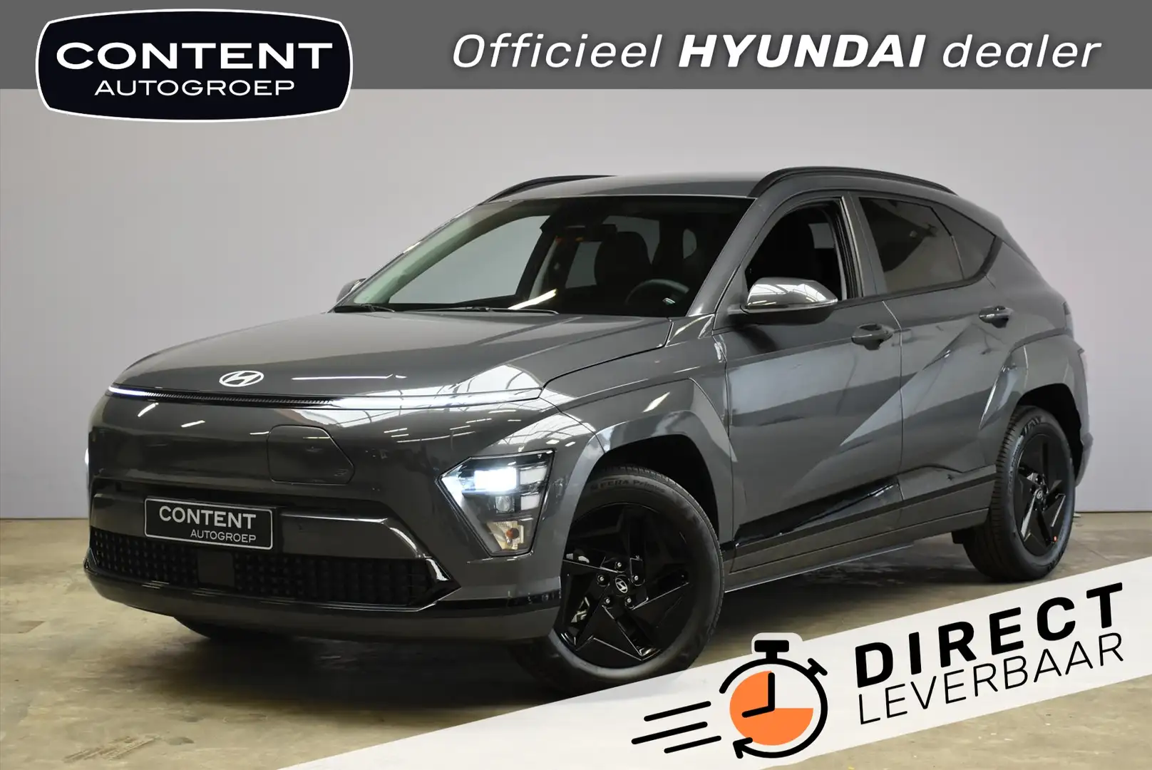 Hyundai KONA 48,6 kWh 135pk Pure Edition I Inruilvoordeel Gris - 1