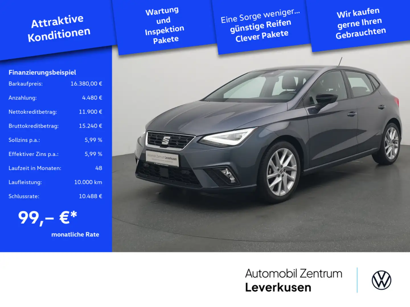 SEAT Ibiza FR BEATS APP CONNECT PDC SHZ KAM VIRT NAVI Schwarz - 1