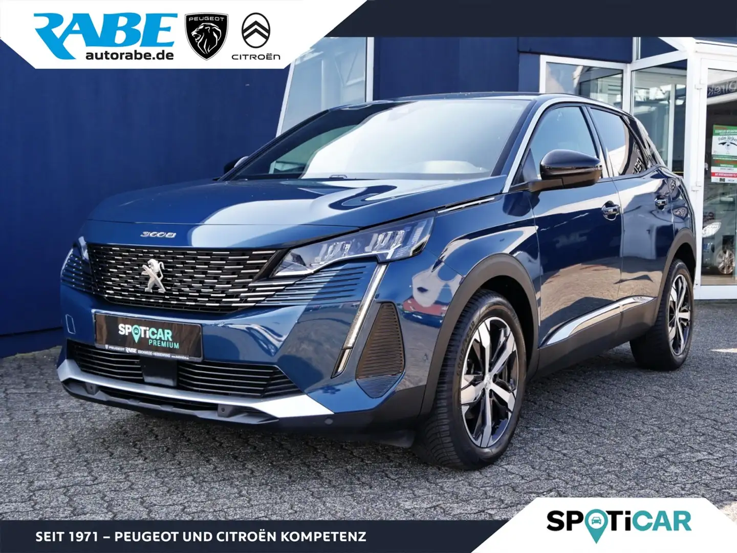 Peugeot 3008 Allure Pack 130 PT Aut+AHK+Sitzheizung+Navi Klima Blau - 1