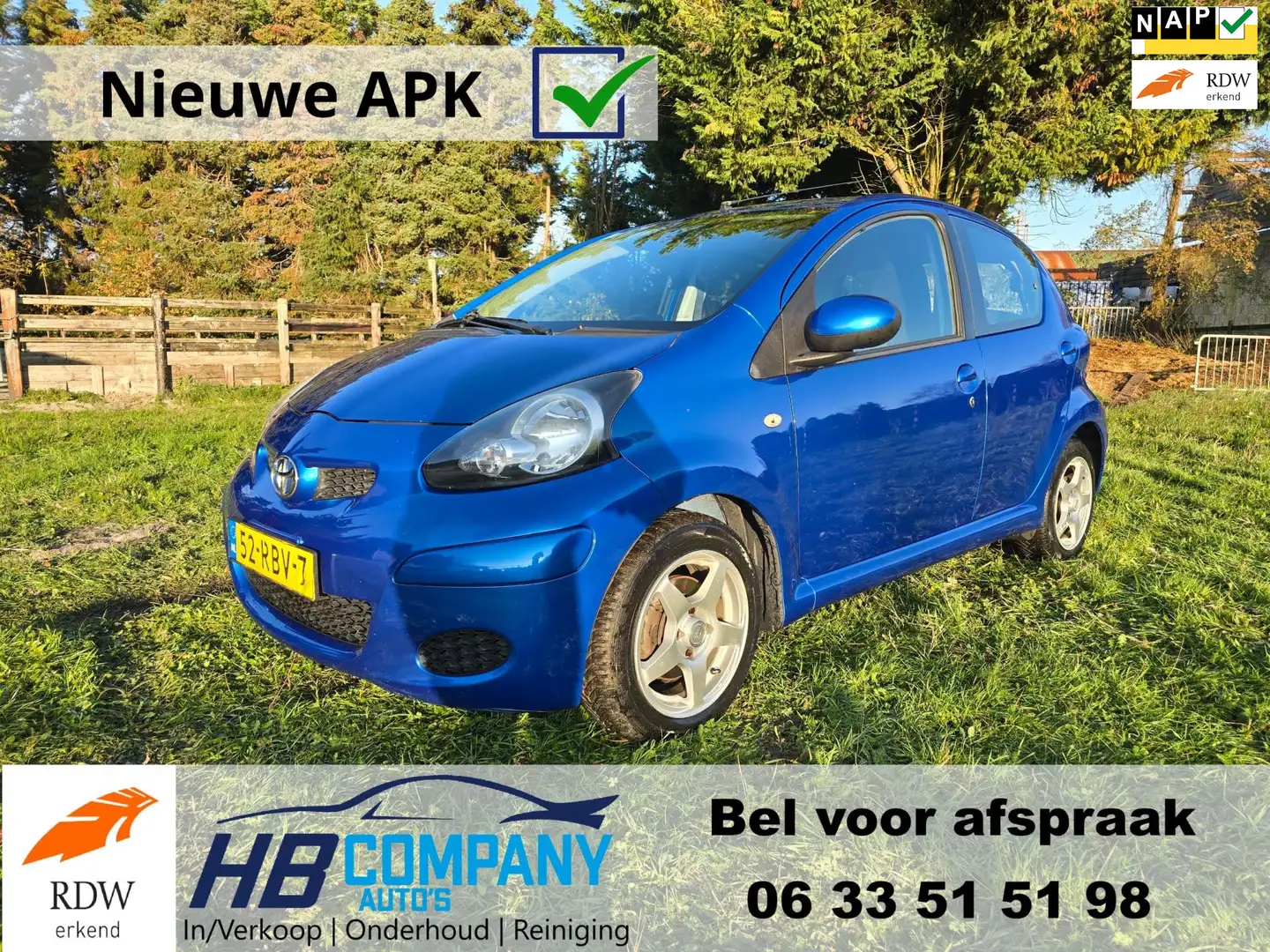 Toyota Aygo 1.0-12V Comfort Navigator 5DRS | Nieuwe APK | Navi Blau - 1