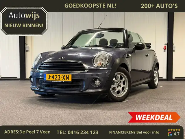 MINI One Cabrio Mini 1.6 Salt|NAVI|HALF LEER|99DKM|GOED ONDERHOUDE