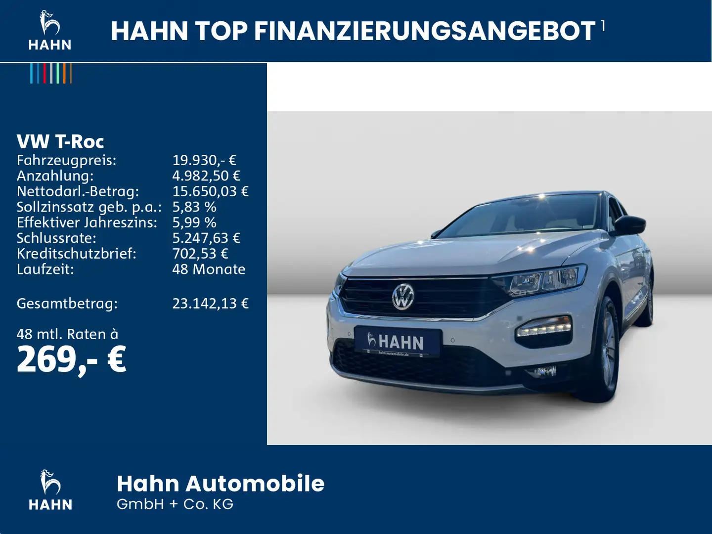 Volkswagen T-Roc 2.0TDI Style 4M DSG Navi Climatr PDC ACC Weiß - 2