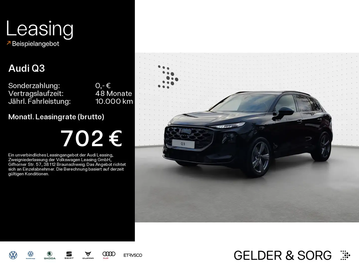 Audi Q3 SUV TDI S line Tech+*Exp+*Klima+*Sound* Noir - 1