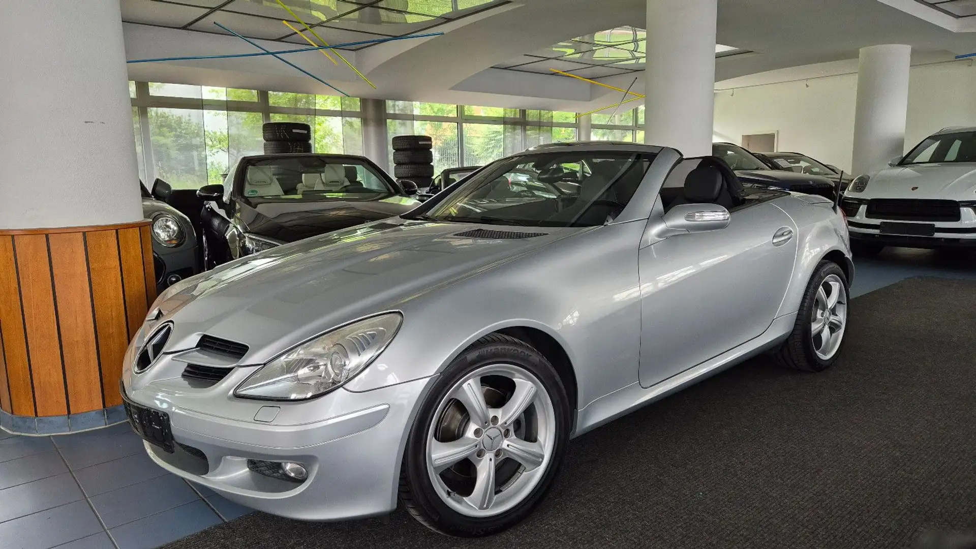 Mercedes-Benz SLK 200 Kompressor/Alpine/BiXen/Leder/SHZ/Temp Zilver - 1