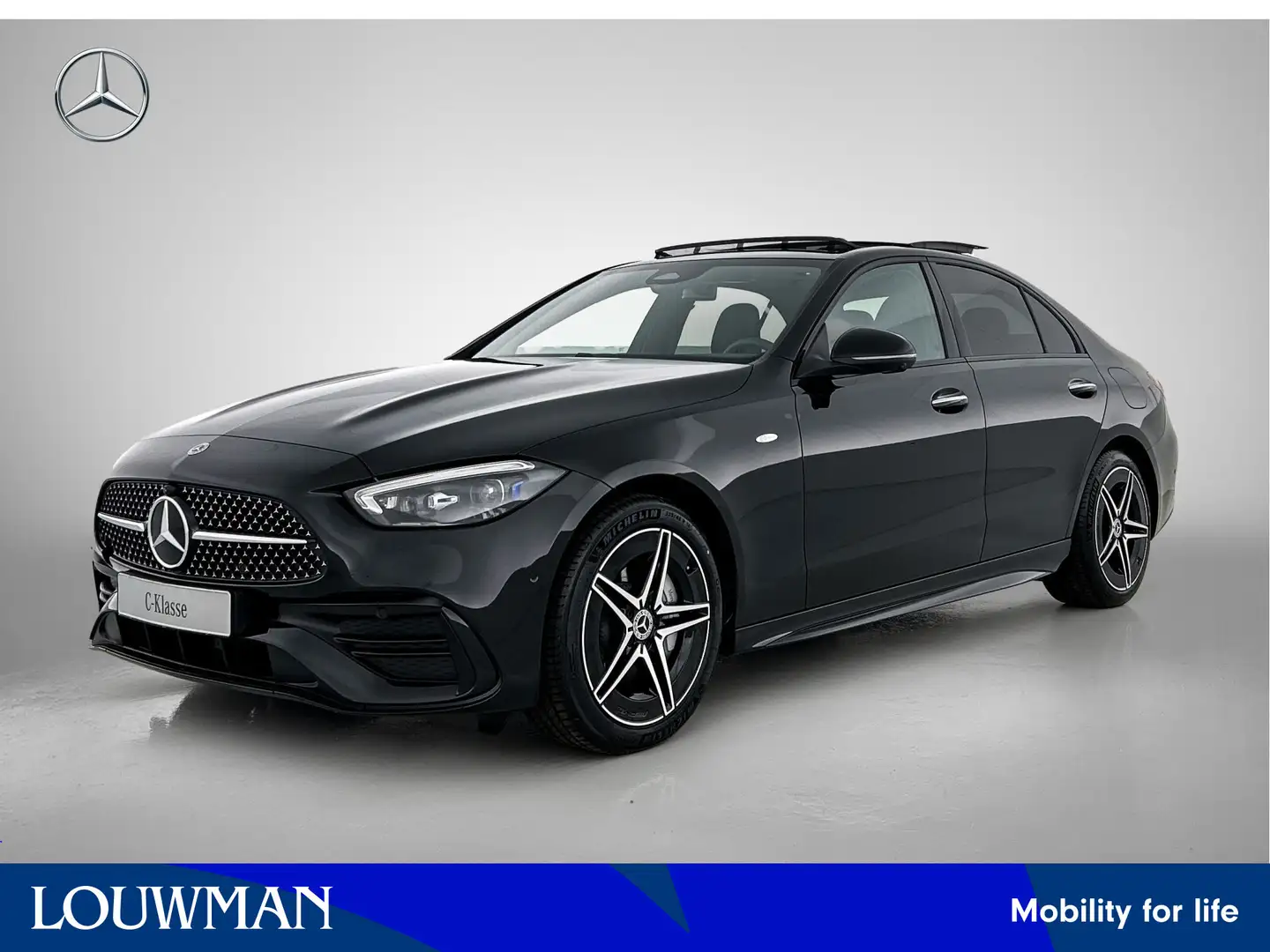 Mercedes-Benz C 300 e Business Solution AMG | Trekhaak | Nightpakket | Negro - 1