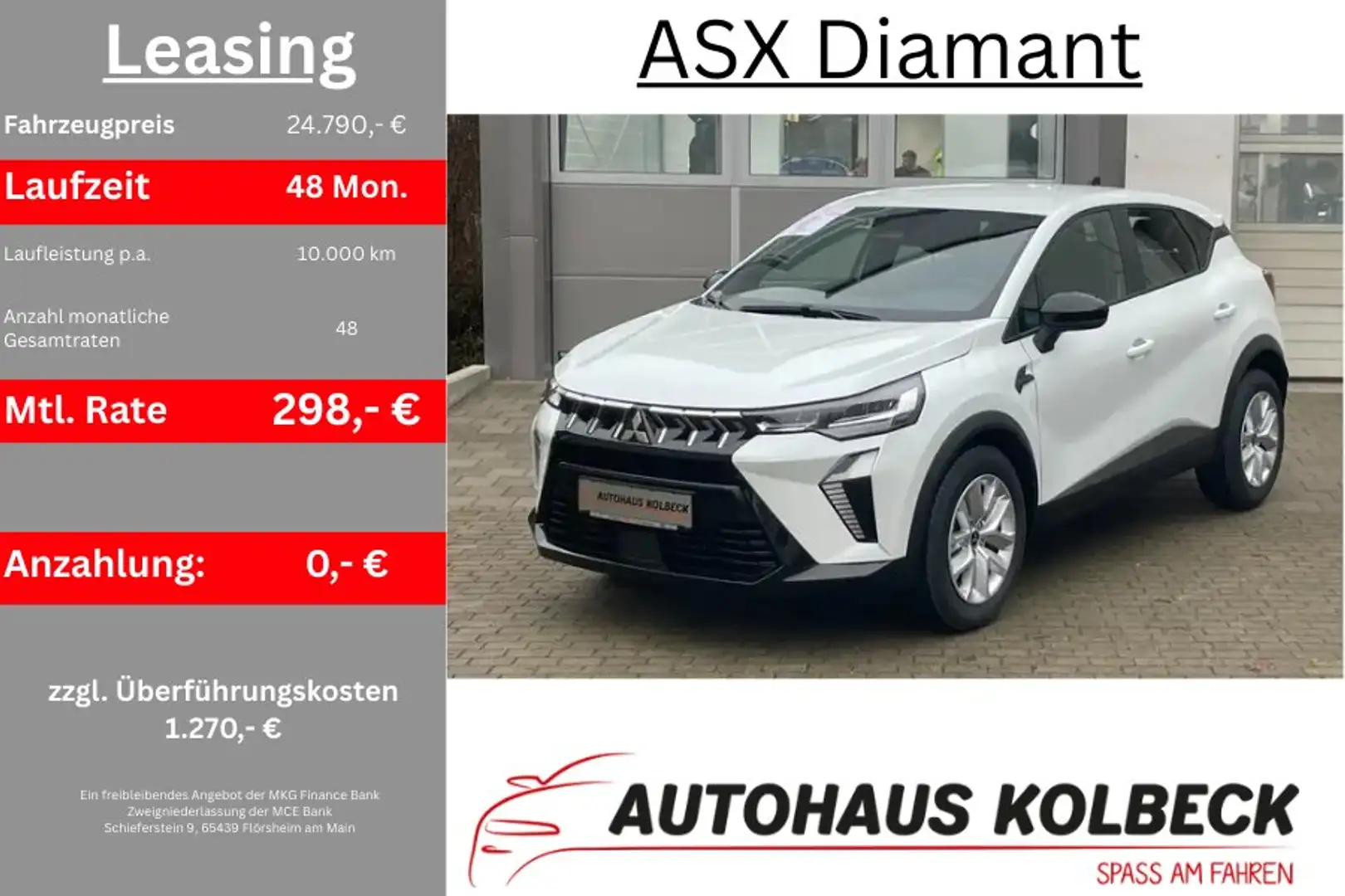 Mitsubishi ASX ASX 1.2 Turbo DIAMANT Modell 2026 8Jahre Garantie! Weiß - 2