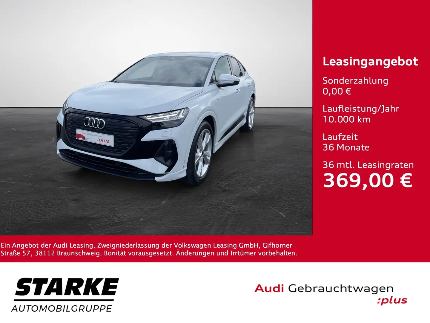 Audi Q4 e-tron Sportback 35 S line Blanc - 1