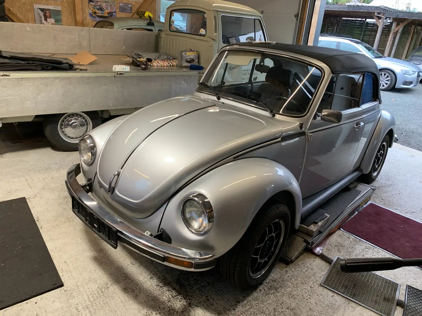 Volkswagen Käfer Käfer Cabriolet Silber / Verdeck Schwarz Argintiu - 2
