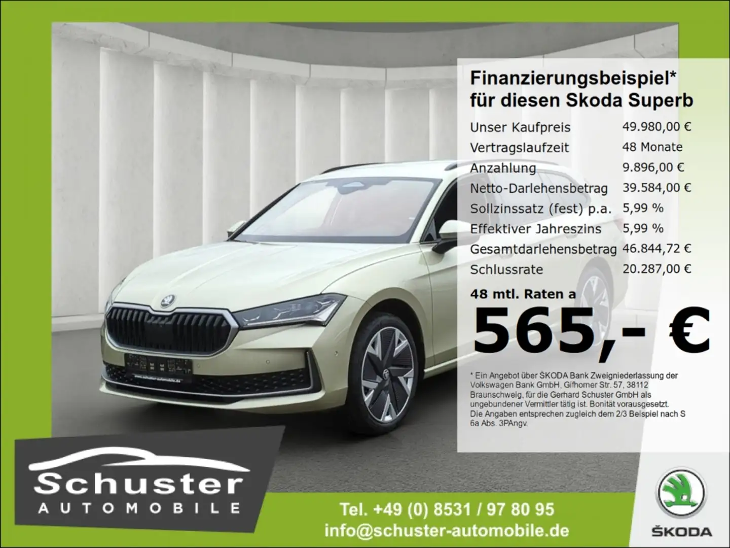 Skoda Superb Combi Selection TDI*DSG AHK 360°Kam Leder Beige - 1