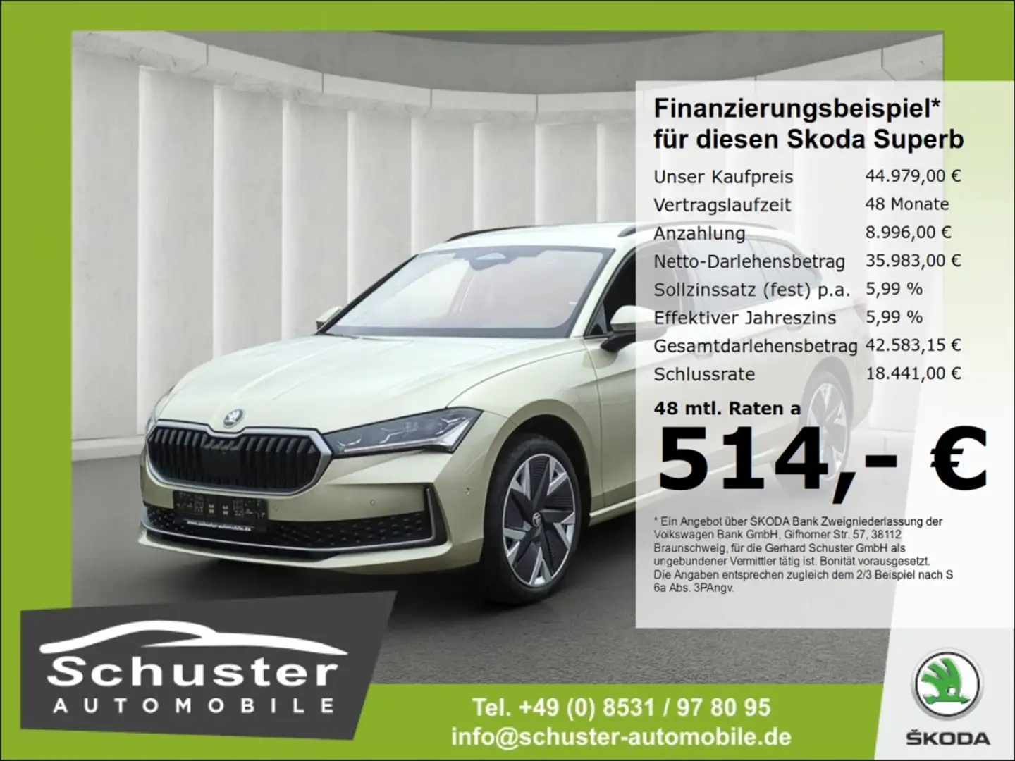 Skoda Superb Combi Selection TDI*DSG AHK 360°Kam Leder Beige - 1