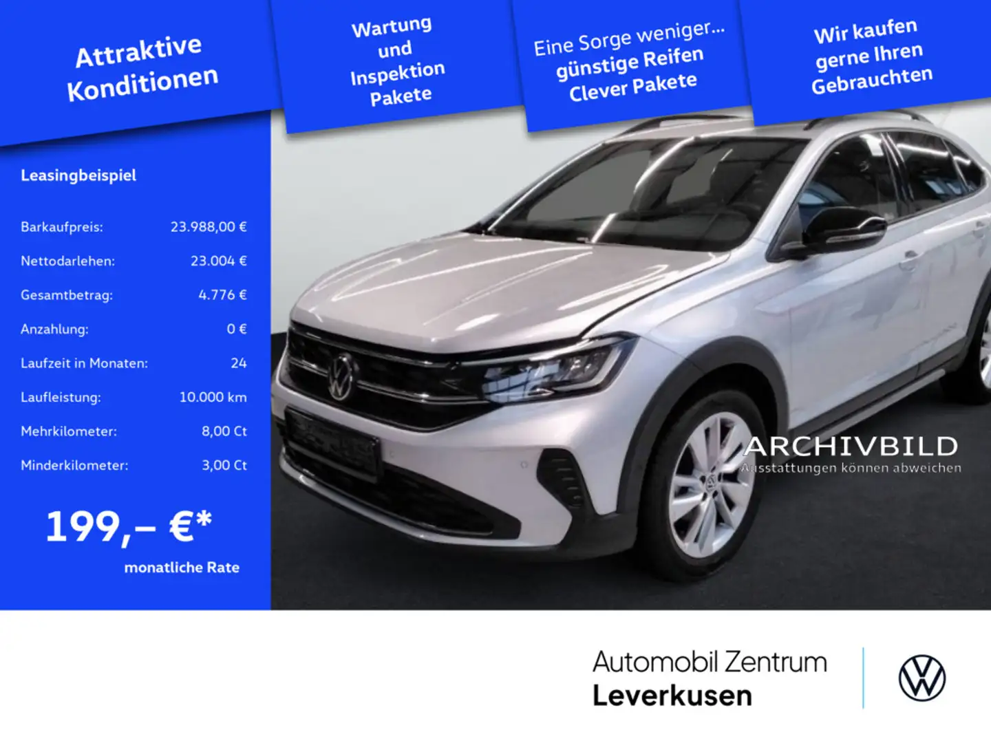 Volkswagen Taigo Goal DSG NAVI VIRT ACC SHZ CARPLAY LED Silber - 1