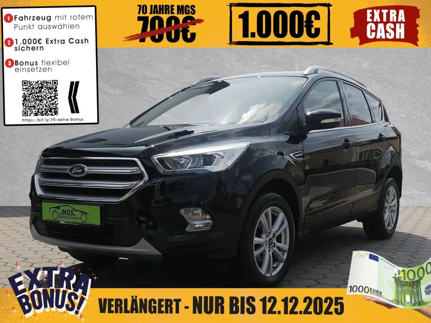 Ford Kuga Ford Kuga 1.5 EcoBoost #NAVI #SHZ #FRONTSCHEIBEH Zwart - 1