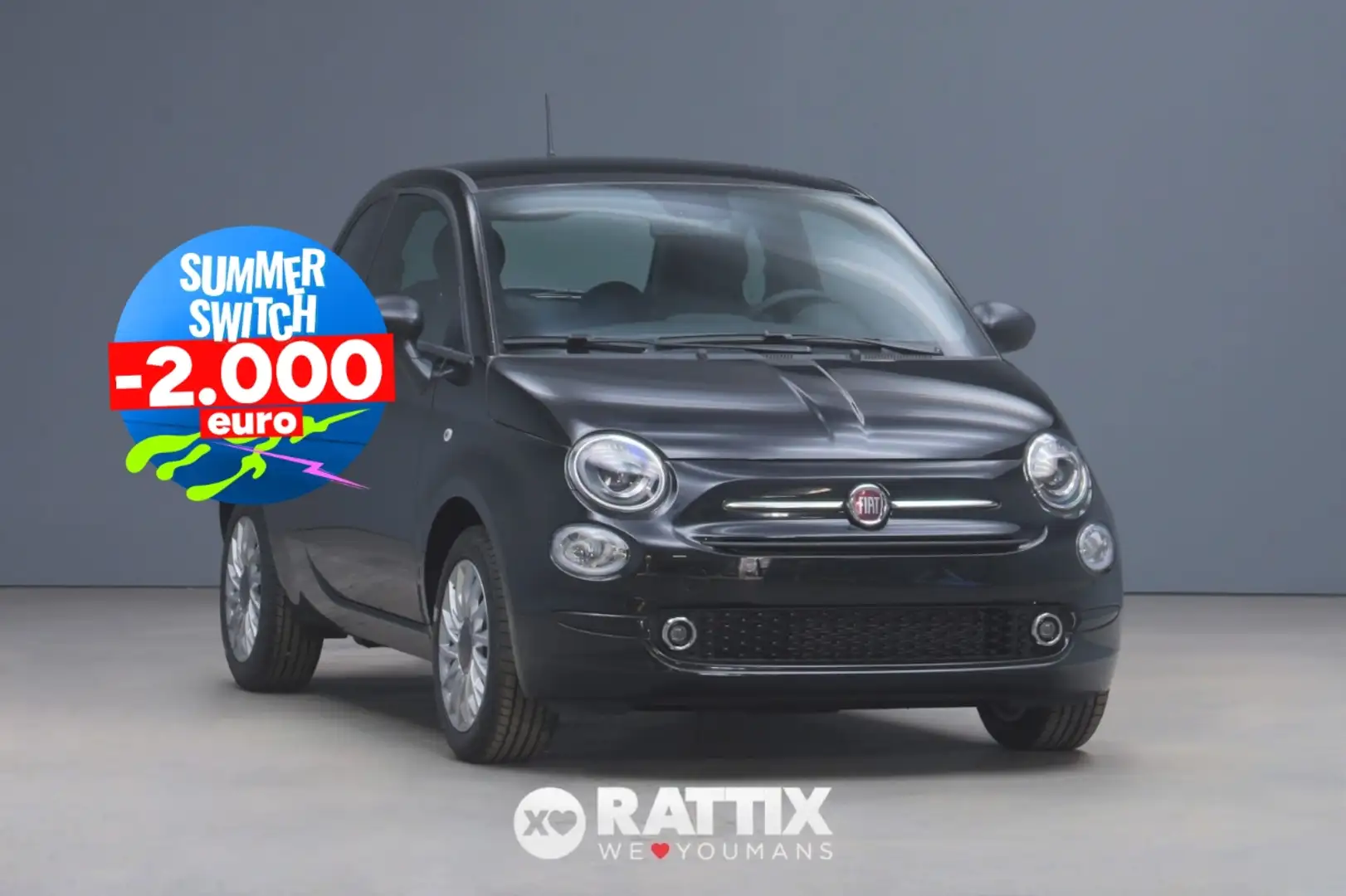 Fiat 500 1.0 Hybrid 70CV Fekete - 1