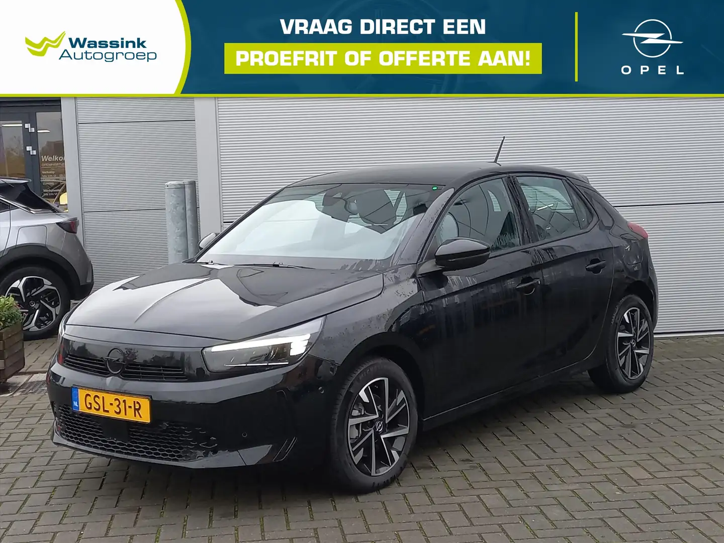 Opel Corsa 1.2T 100pk GS | Climate control | Navigatie by app Zwart - 1