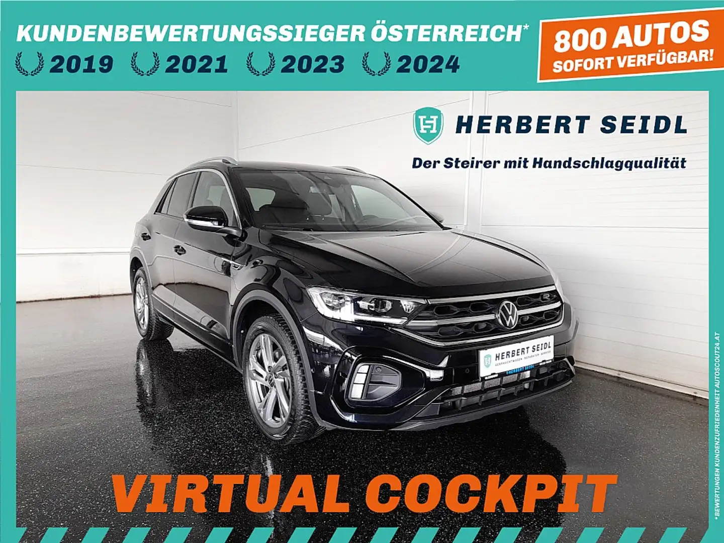 Volkswagen T-Roc R-LINE 2.0 TDI DSG *LED PLUS / VIRTUELL / NAVI ... Schwarz - 1