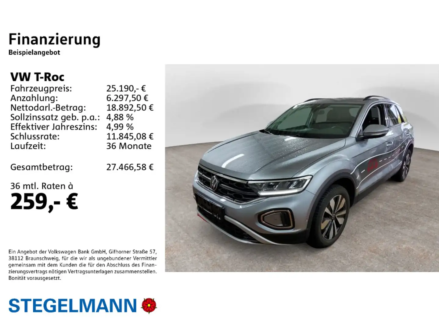 Volkswagen T-Roc 2.0 TDI Move *LED*AHK*Navi* Argent - 2