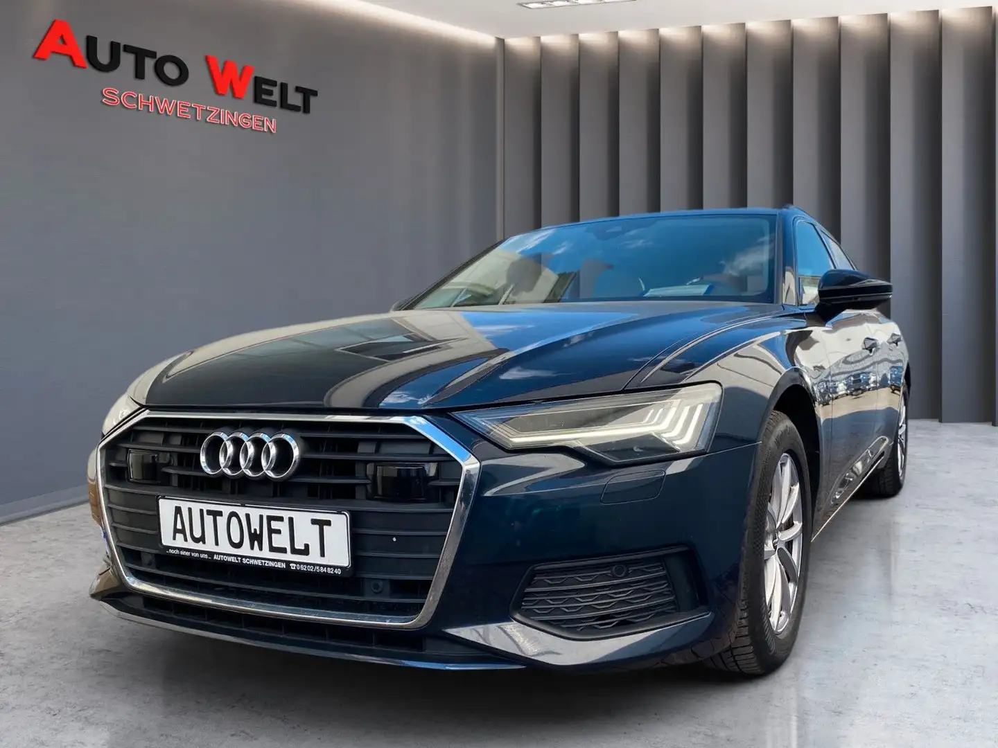 Audi A6 Avant 40 TDI 1.Hand,Matrix,Standhzg,AHK,ACC Bleu - 1