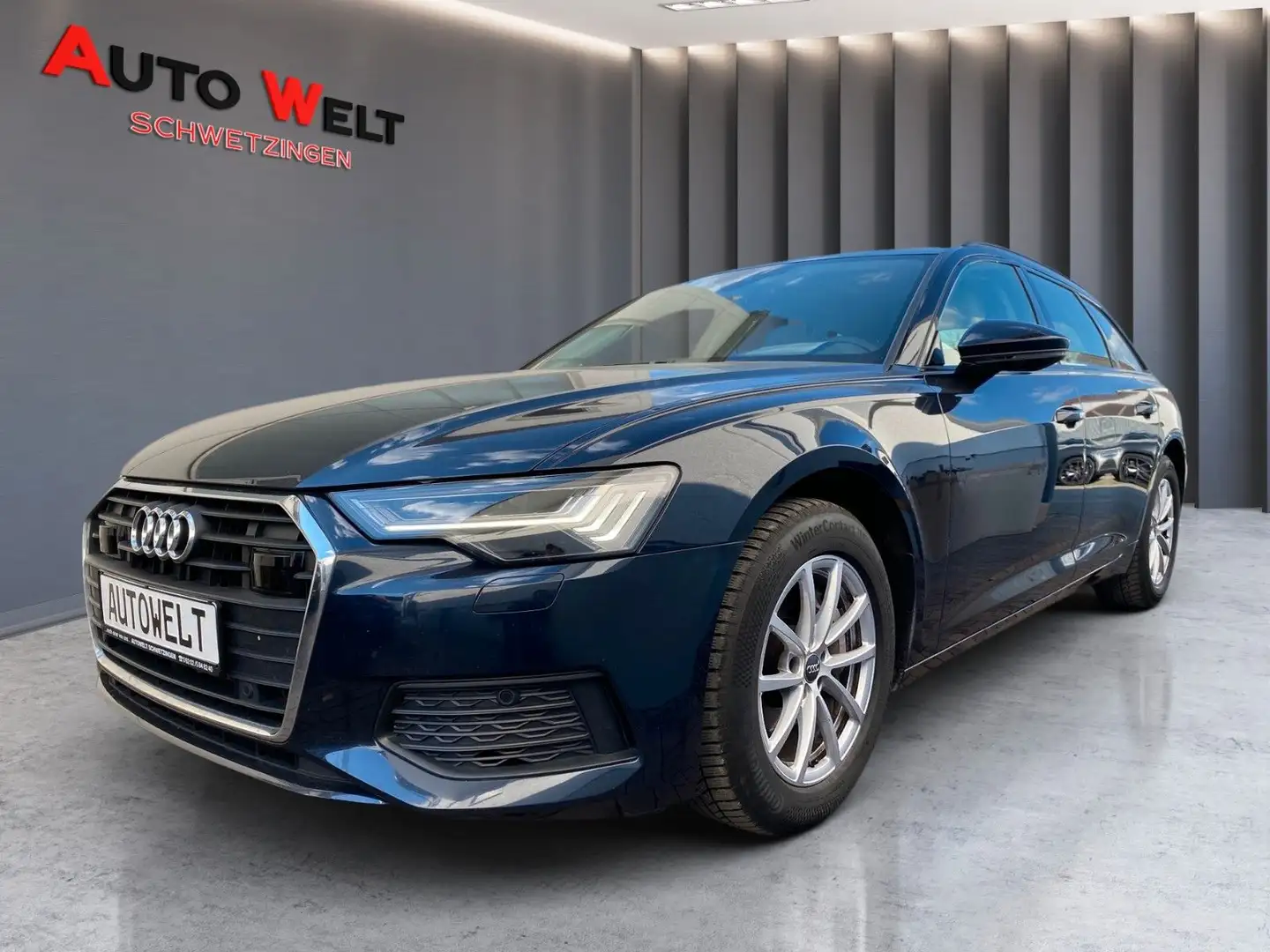 Audi A6 Avant 40 TDI 1.Hand,Matrix,Standhzg,AHK,ACC Bleu - 2