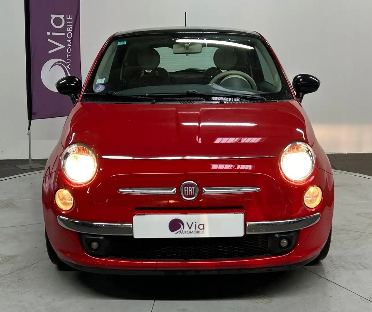 Fiat 500 1.2 8V 69 ch Club Dualogic Rouge - 2