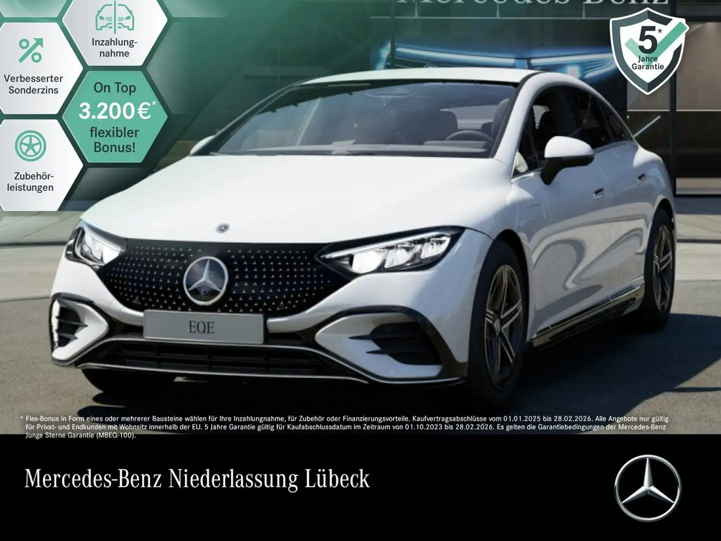 Mercedes-Benz EQE 350 AMG WideScreen Burmester Distr. LED AHK Weiß - 1