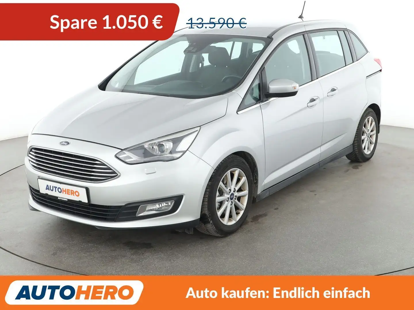 Ford Grand C-Max 1.5 EcoBoost Titanium*7-SITZER*NAVI*XENON*PDC*SHZ* Argent - 1