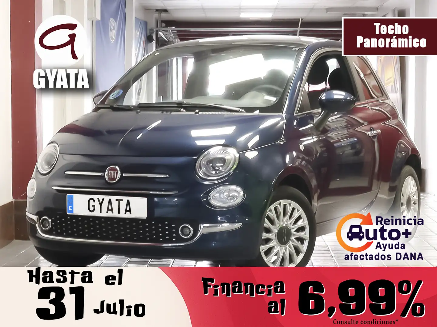 Fiat 500 1.0 Hybrid Dolcevita 52kW Azul - 1