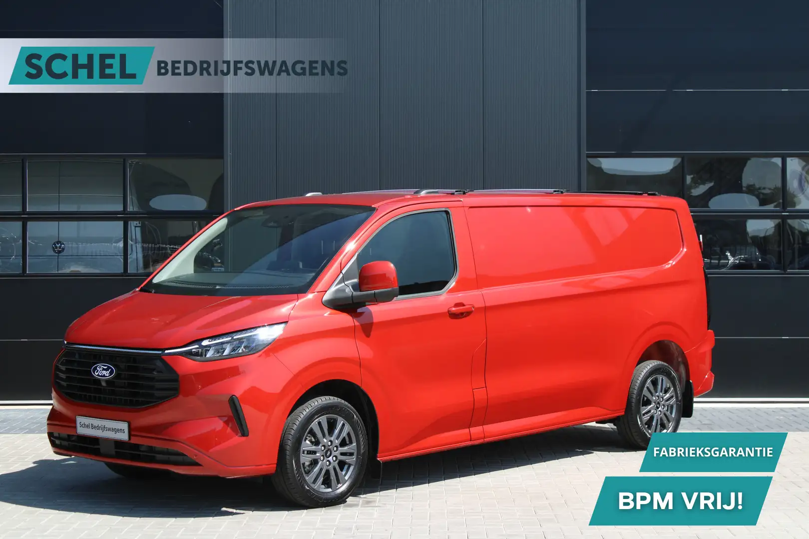 Ford Transit Custom 320 2.0 TDCI L2H1 Limited 136pk - Stoel/Stuurverwa Rood - 1