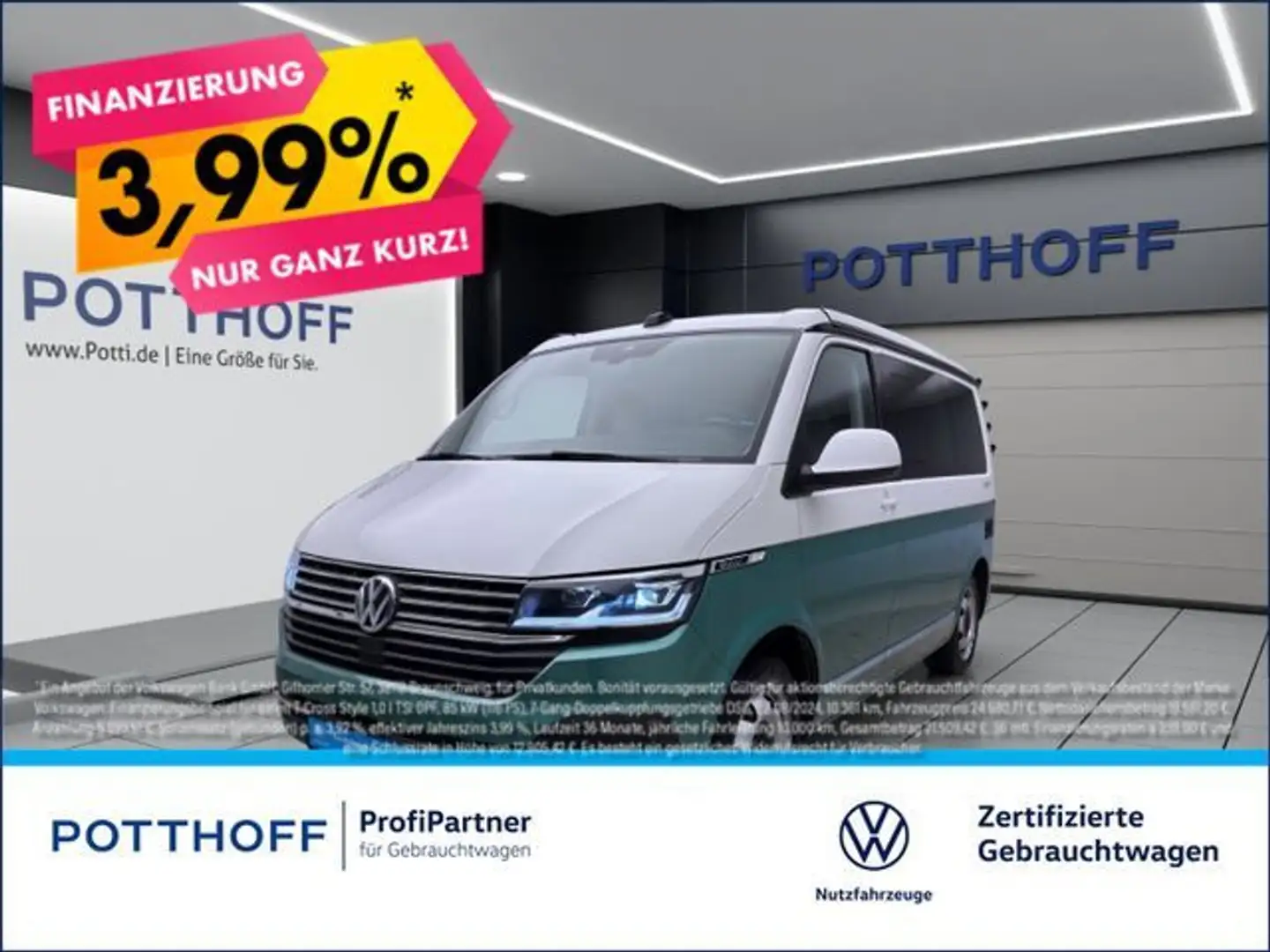 Volkswagen T6.1 California 2.0 TDI DSG OCEAN STANDHZG AHK N Grün - 1