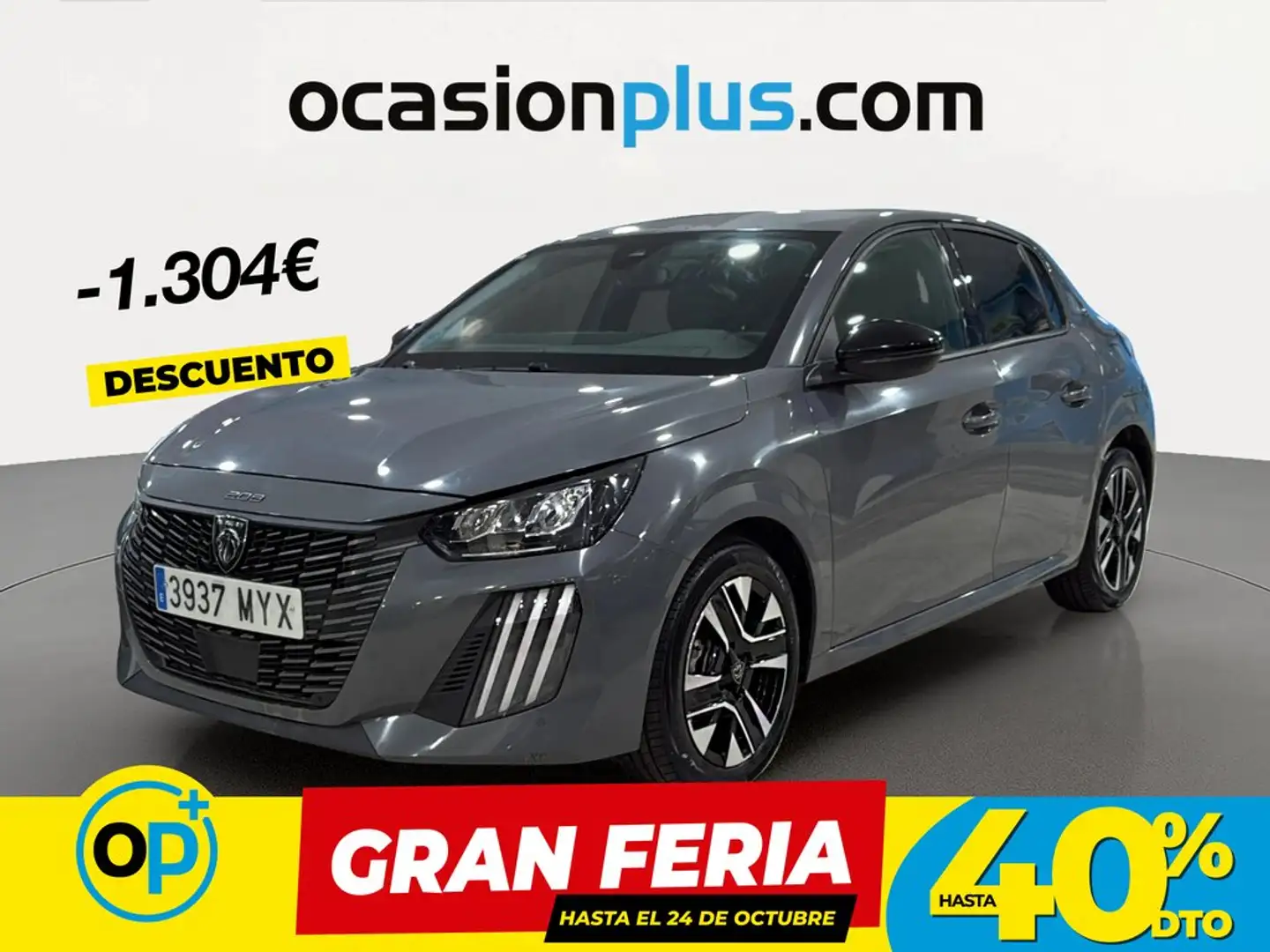 Peugeot 208 1.2 Puretech S&S Allure 100 Gris - 1
