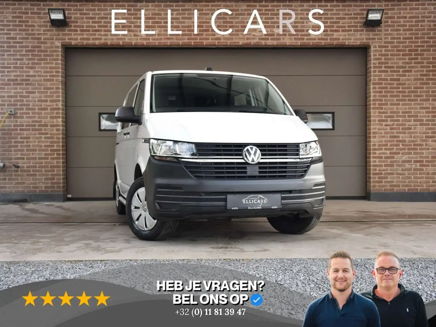 Volkswagen T6.1 Transporter 2.0 TDI / DUBBEL CAB / 6 ZIT / TRENDLINE / CARPLAY Bianco - 1