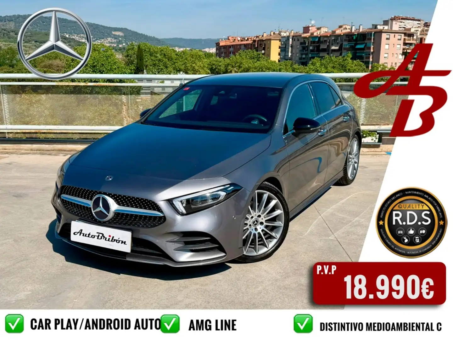 Mercedes-Benz A 180 180d 7G-DCT Gris - 1