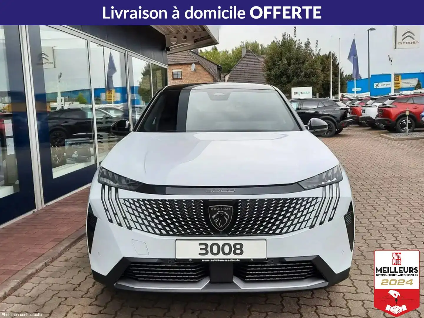 Peugeot 3008 Hybrid 145 e-DCS6 GT +Toit ouvrant +Pack 360Â° Fehér - 2