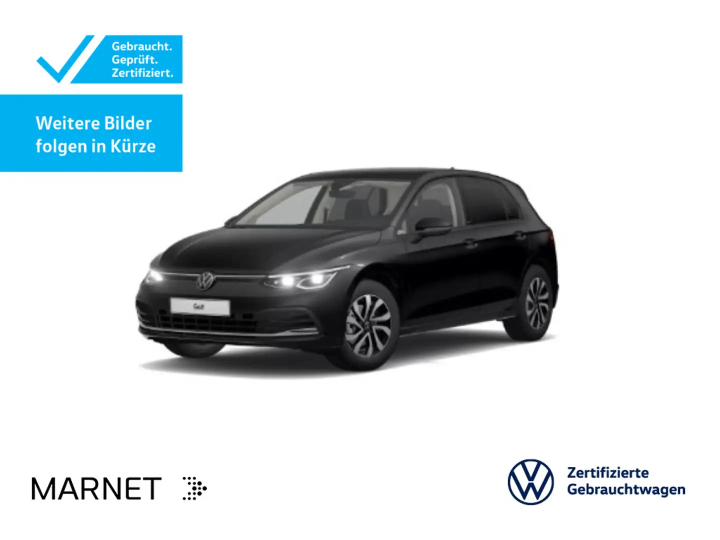 Volkswagen Golf VIII 2.0 TDI DSG Active*Navi*AHK*Pano*IQ-Li Schwarz - 1