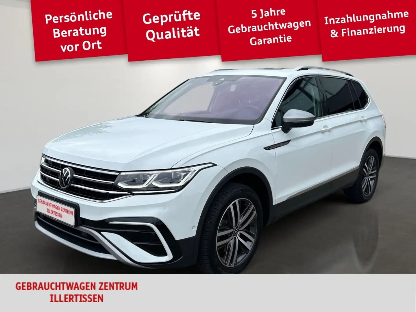 Volkswagen Tiguan Allspace 2.0 TDI 4M Elegance *7-SITZER*STADNH*PANO* Weiß - 1
