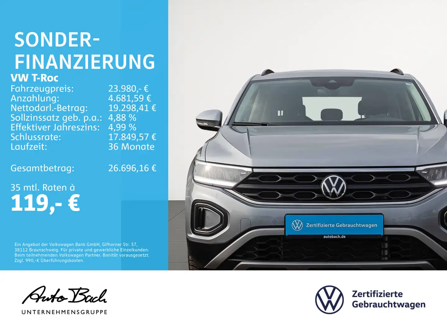 Volkswagen T-Roc 1.0 TSI Life Navi LED Digital Cockpit EPH Argent - 2
